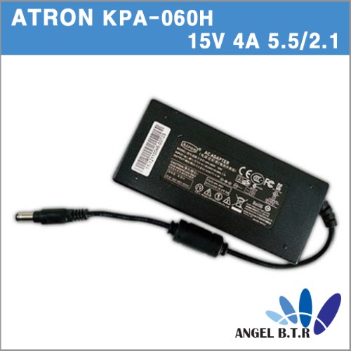 [안전사] ATRON/KPA-060H/15V4A/15V 4A/5.5x2.5/선길이 20cm이하 /아답터어댑터